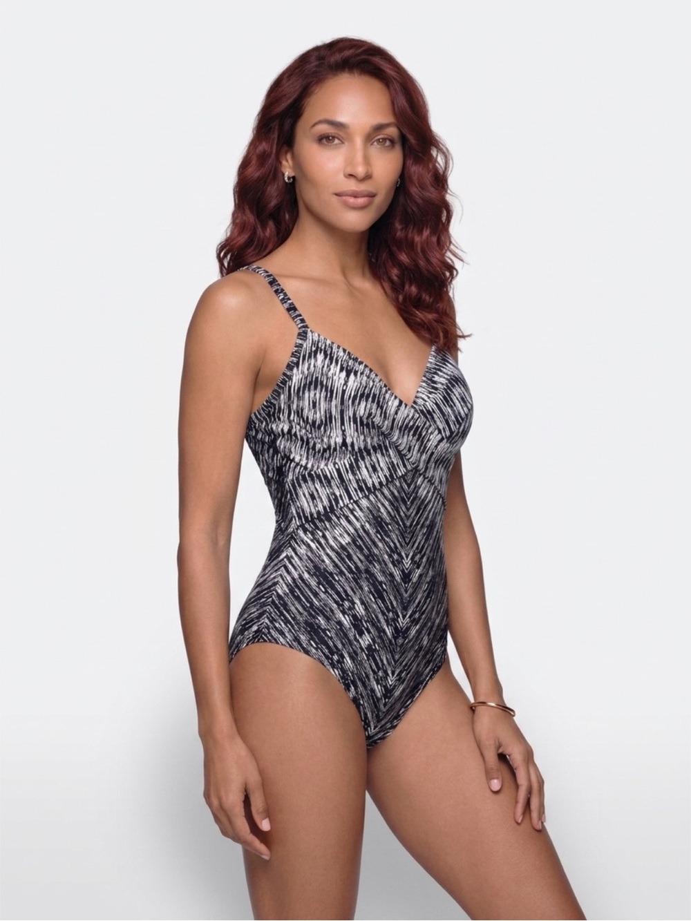 Magicsuit Black, Silver and White Patterned One-Piece Swimsuit